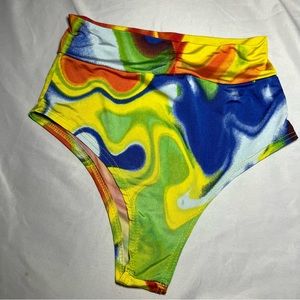 Tie dye rave booty shorts